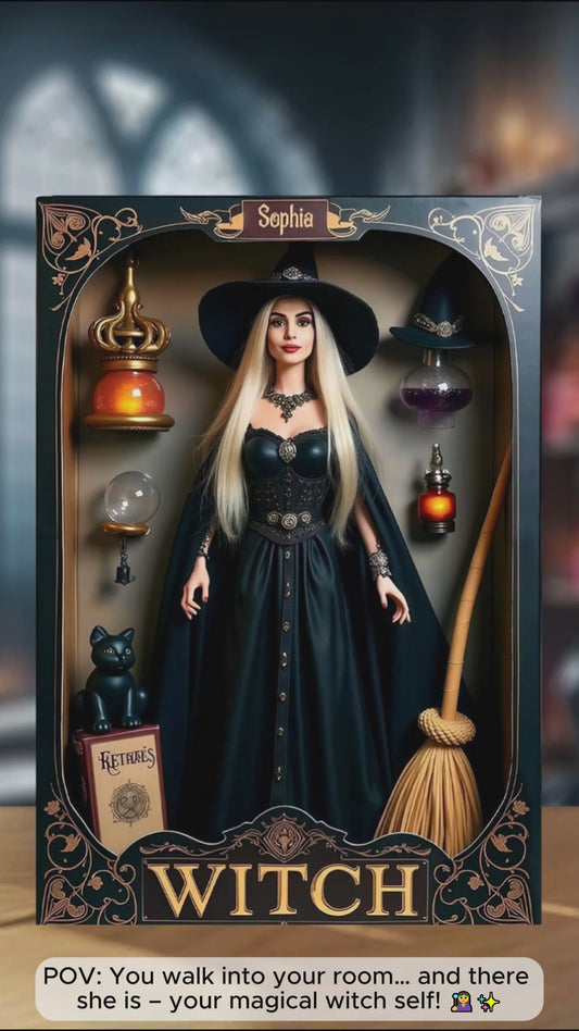 Magical Witch - Personalized Witch Custom Shaped Acrylic Plaque