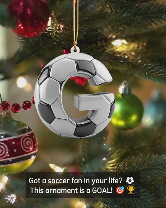 Lettre de football - Ornement de football personnalisé