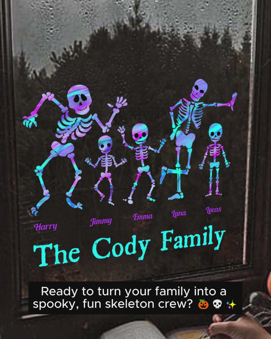 Skeleton Family - Personalized Family Decal Full
