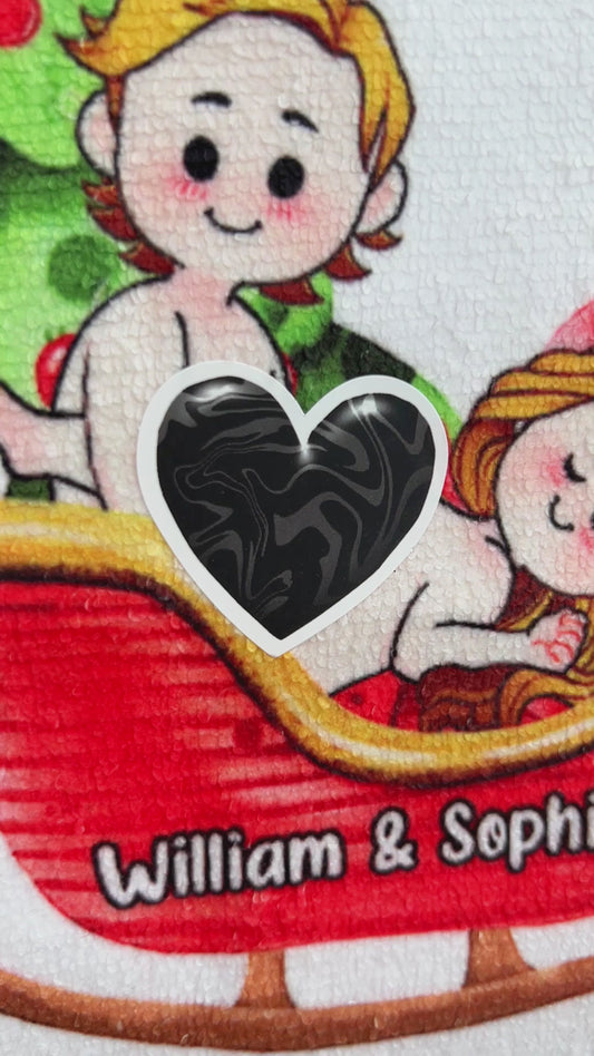 Le Père Noël n'est pas le seul à venir - Serviette de table personnalisée pour couple