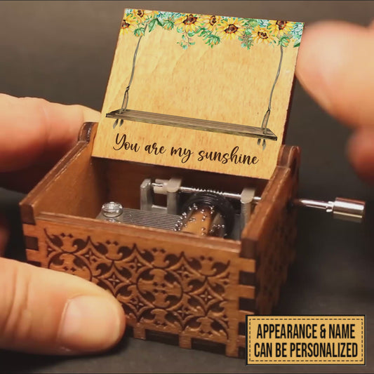 You Are My Sunshine - Personalized Mother’s Day Mother Hand Crank Music Box