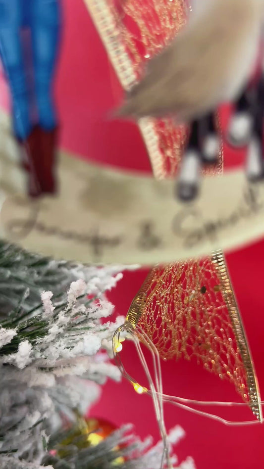 Je t'aime jusqu'à la lune et retour - Ornement de Noël transparent personnalisé en forme de cheval