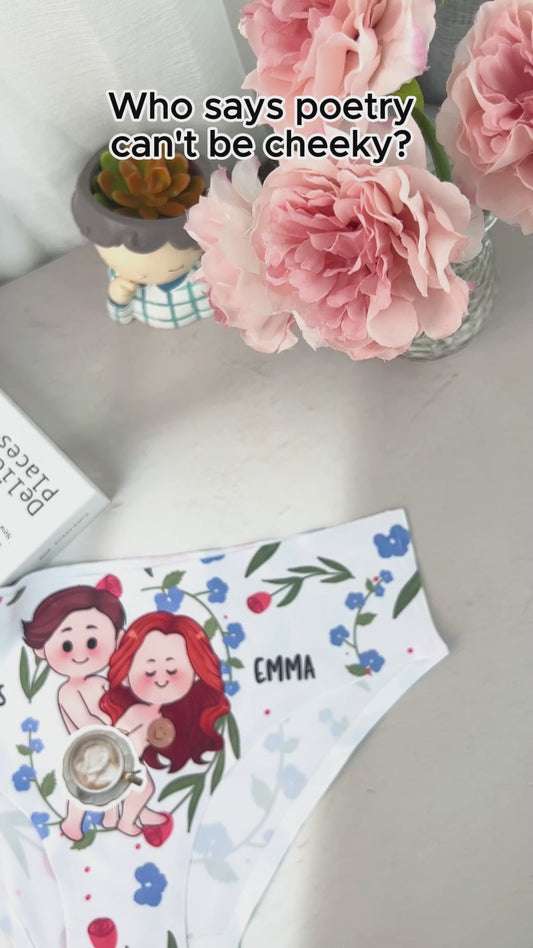 Les roses sont rouges, les violettes sont bleues - Culottes personnalisées pour couples de femmes