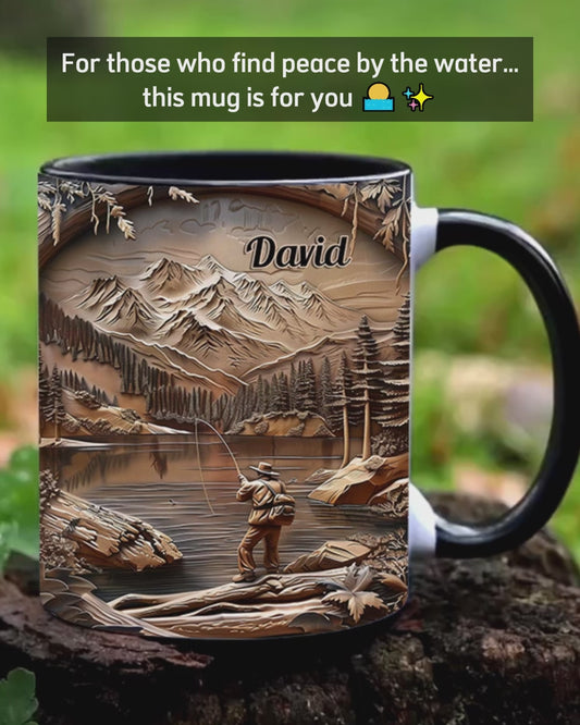 Fishing Lover - Personalized Fishing Accent Mug
