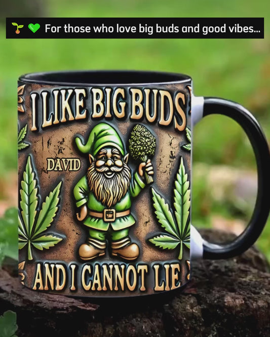 J'aime les grosses têtes - Mug personnalisé à thème cannabis