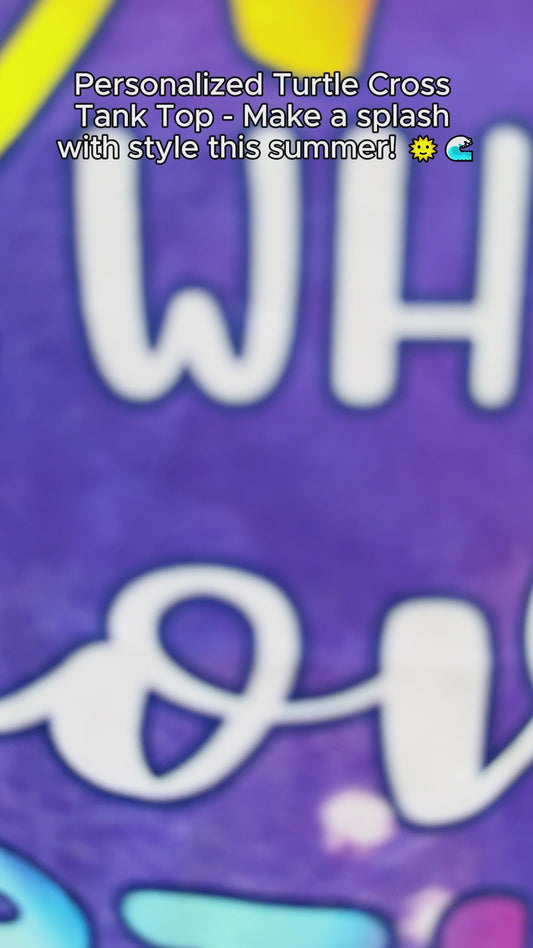 Just A Girl Who Loves Turtles - Personalized Turtle Cross Tank Top