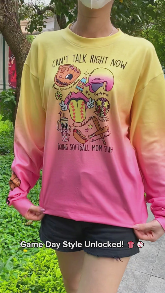 Articles pour mamans de joueuses de softball - T-shirt personnalisé intégral au style softball