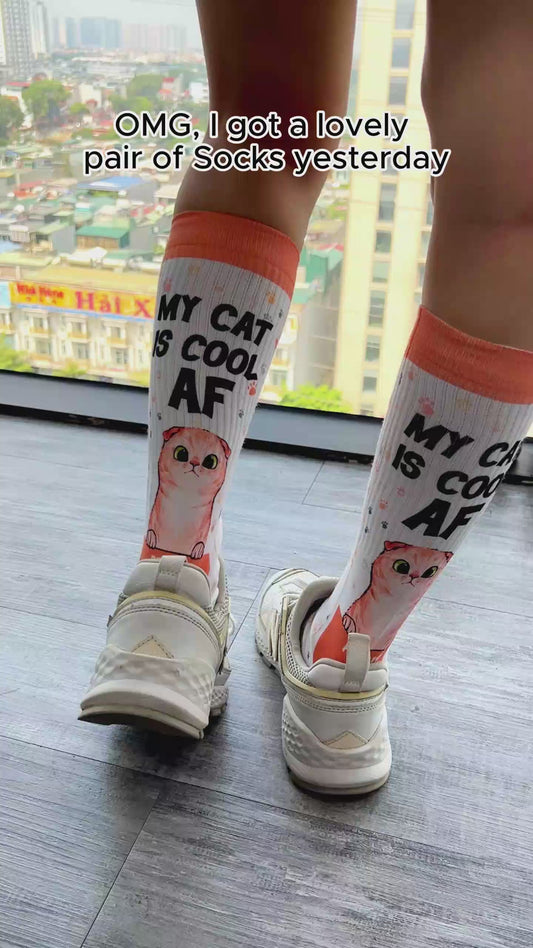 Mon chat est cool - Chaussettes personnalisées pour chiens