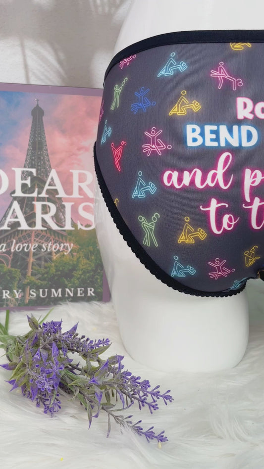 Penchez-moi et tirez-les sur le côté - Culottes pour femmes personnalisées avec bordure en dentelle pour couples
