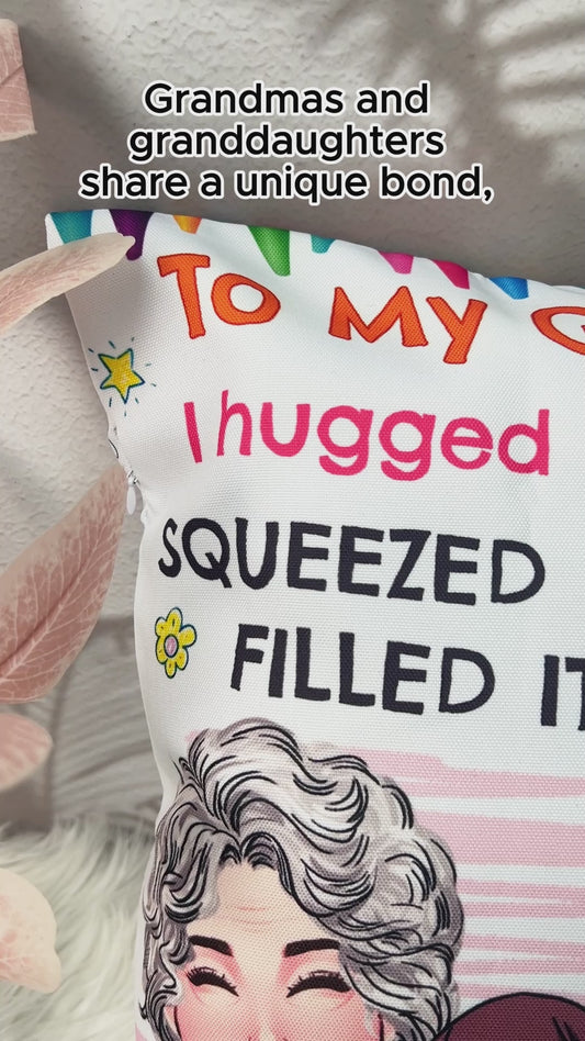 À ma petite-fille - Coussin décoratif personnalisé pour grand-mère