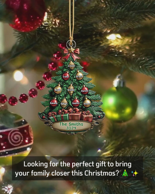 Joyeux Noël - Ornement de Noël personnalisé pour la famille