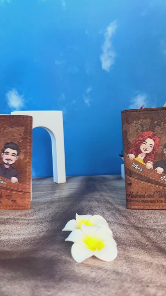 Voyager ensemble depuis - Porte-passeport de voyage personnalisé