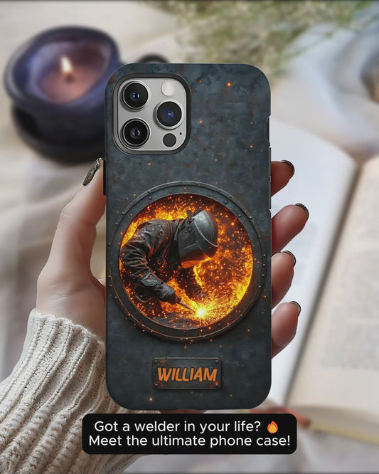 Cadeau pour soudeur - Coque de téléphone personnalisée avec impression intégrale « Soudeur »