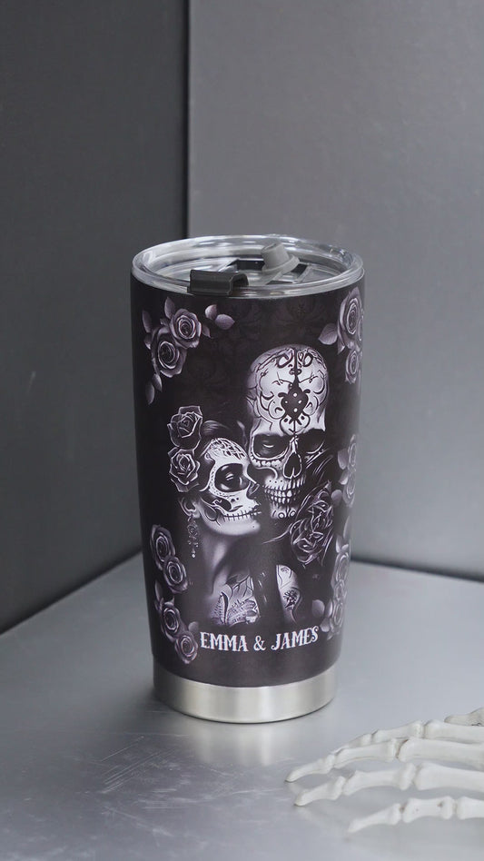 It's You & Me - Personalized Skull Tumbler