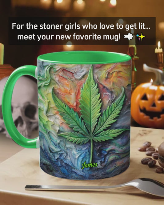 Let's Get Light - Mug personnalisé avec une touche cannabis