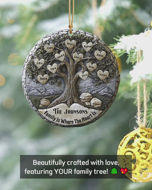 Merry Christmas - Personalized Family Ornament
