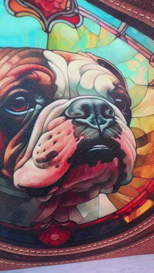 Sac fourre-tout personnalisé pour chien en vitrail
