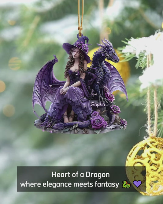 Heart Of A Dragon - Personalized Witch Ornament