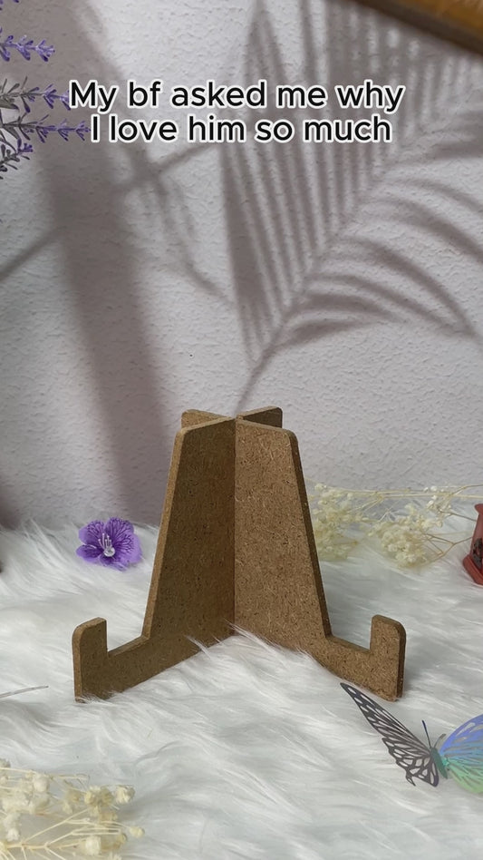 Raisons pour lesquelles je t'aime - Cadre en bois personnalisé pour couple « Pourquoi je t'aime » avec breloques