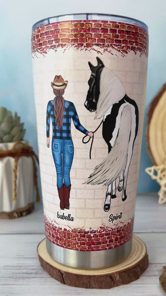 Just A Girl Who Loves Horses - Personalized Horse Tumbler