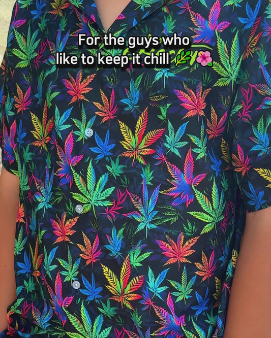 Chemise hawaïenne personnalisée et colorée « 420 »