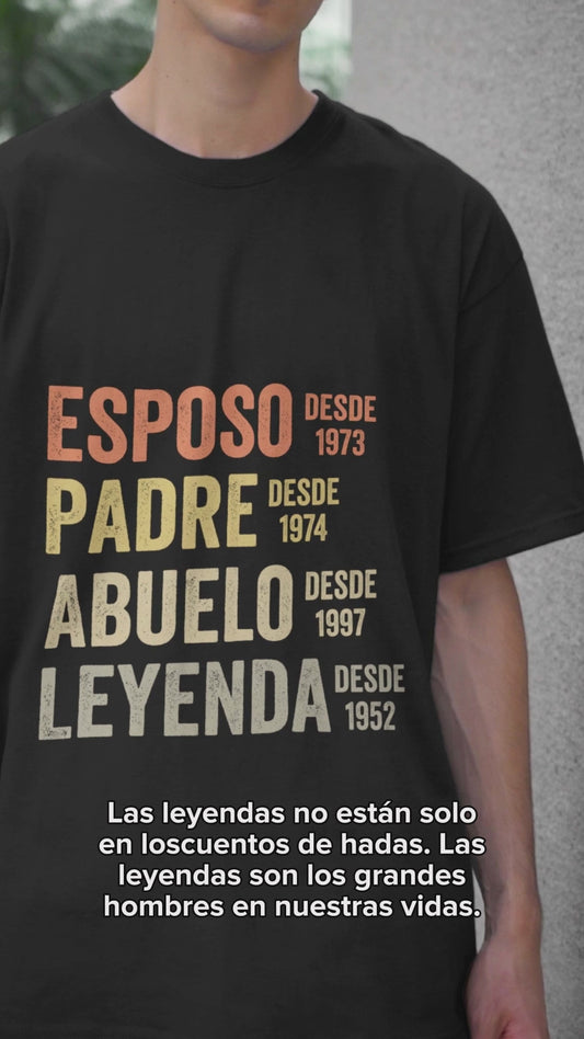 Esposo Padre Abuelo Leyenda - T-shirt et sweat à capuche personnalisés pour père