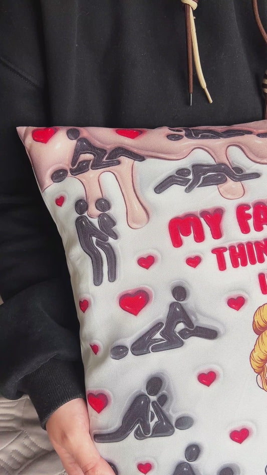 Mon activité préférée, c'est toi - Coussin décoratif personnalisé pour couple