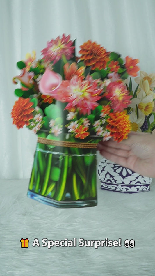 Best Flower For The Best Woman - 3D Pop-Up Card