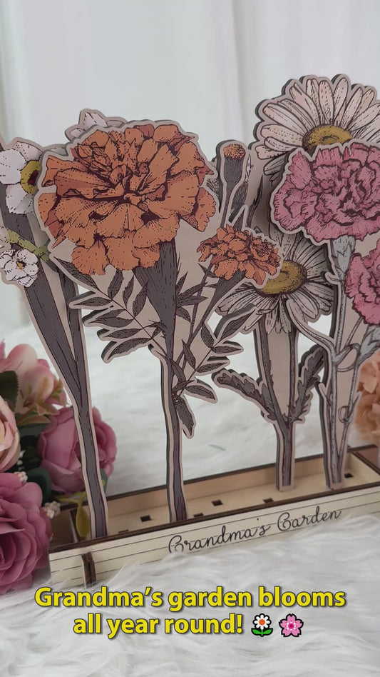 Fleur de naissance en bois - Fleur de naissance personnalisée pour maman 