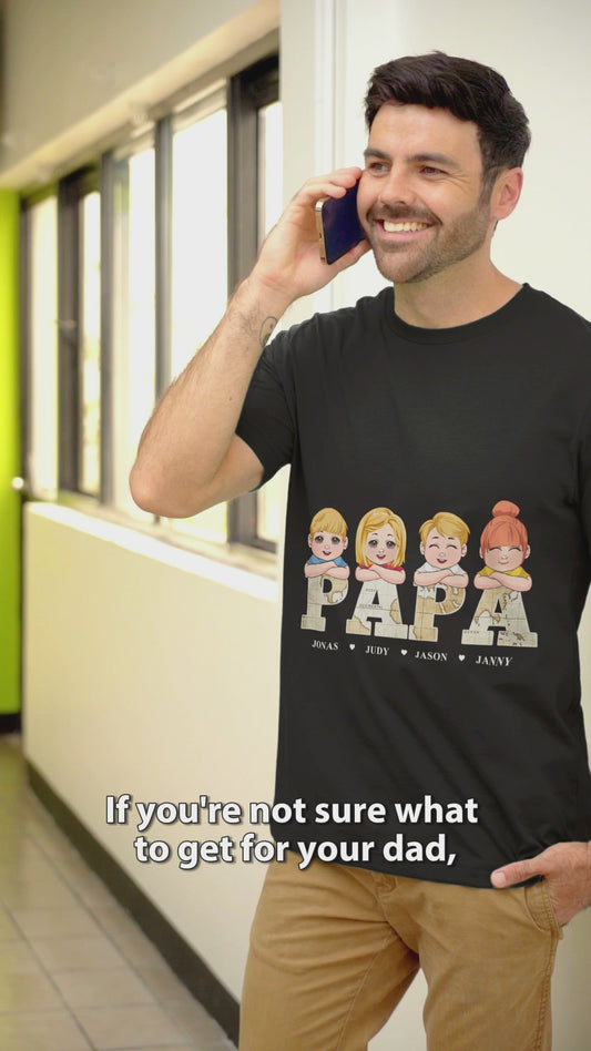 Titre de carte vintage - T-shirt et sweat à capuche personnalisés pour papa