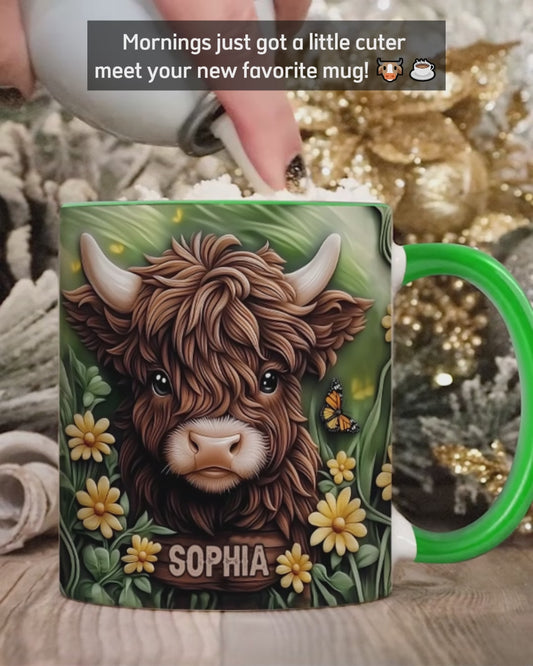 Mug personnalisé « Bébé vache des Highlands »