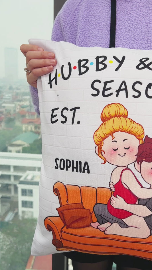 Coussin décoratif personnalisé pour couple « Mari et Femme »