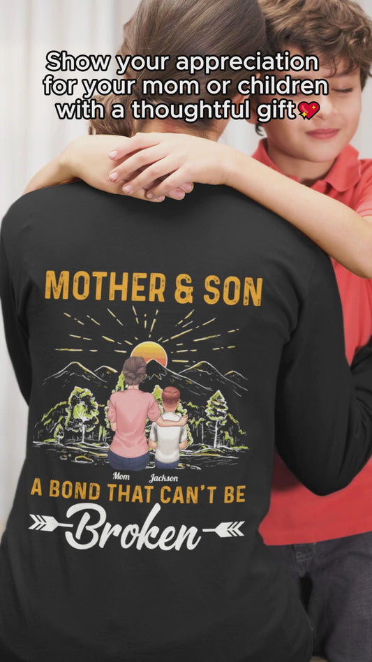 Mère et fils : un lien indéfectible - T-shirt et sweat à capuche personnalisés pour maman