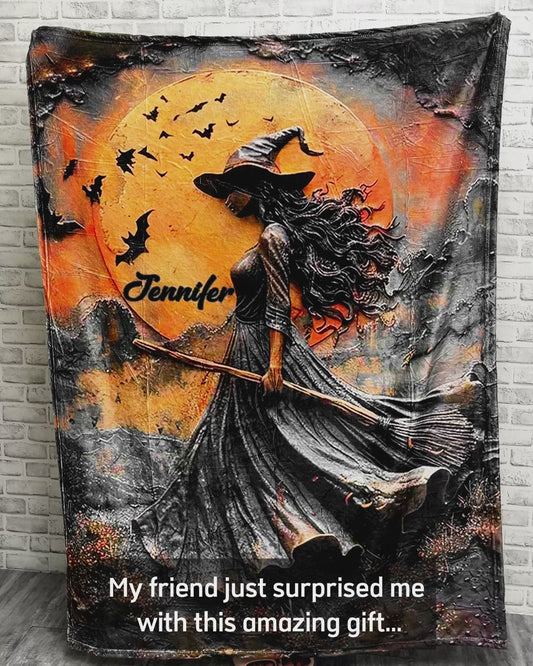 Beautiful Witch - Personalized Witch Blanket