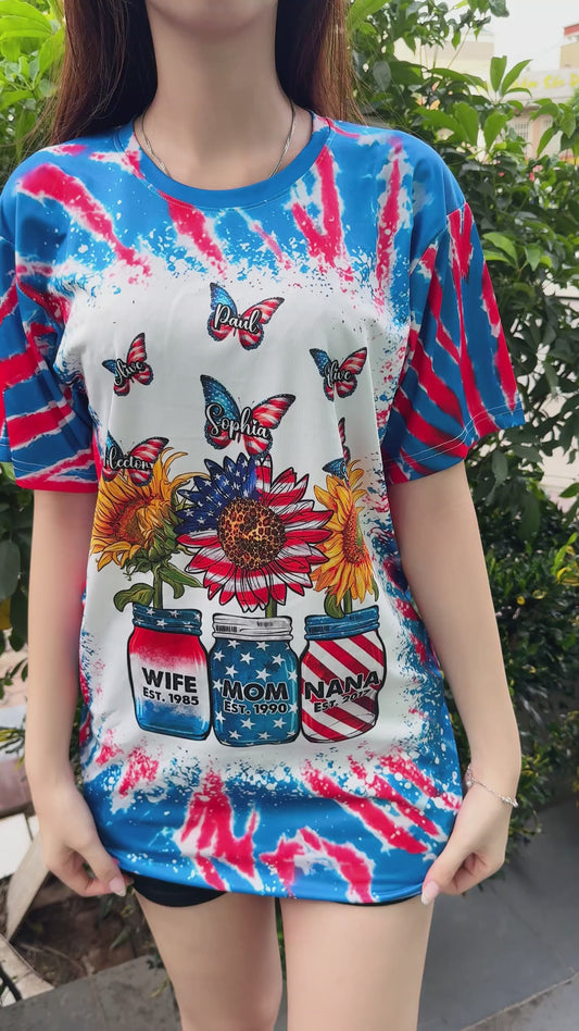 T-shirt personnalisé « Femme, Maman, Mamie » pour grand-mère