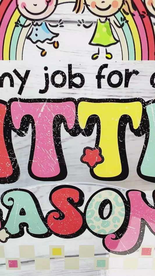 J'adore mon travail pour toutes les petites raisons - Plaque acrylique personnalisée pour enseignant