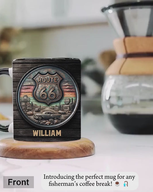Mug personnalisé Vintage Route 66 Classic Car - Muscle Car
