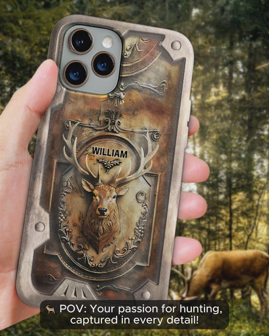 Coque de téléphone personnalisée avec motif de chasse au cerf - Étui de téléphone imprimé intégral