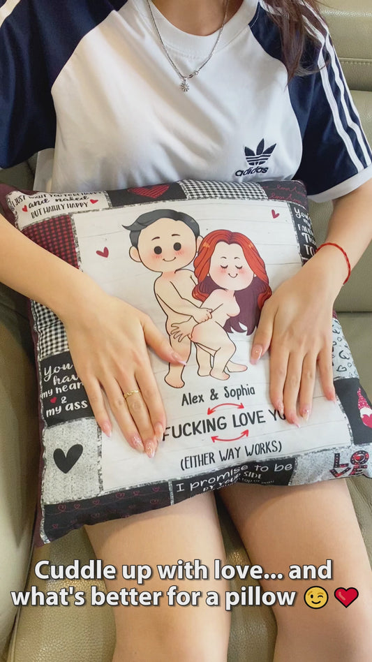 I Love You - Personalized Couple Throw Pillow