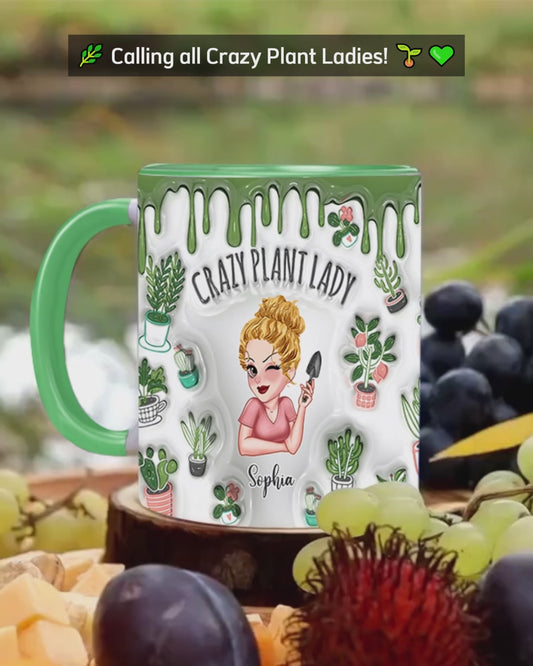 Crazy Plant Lady - Personalized Gardening Accent Mug