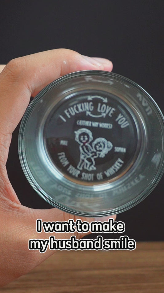 I Love You - Personalized Couple Engraved Whiskey Glass