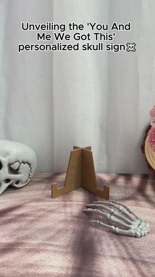 You And Me We Got This - Personalized Skull Round Wood Sign