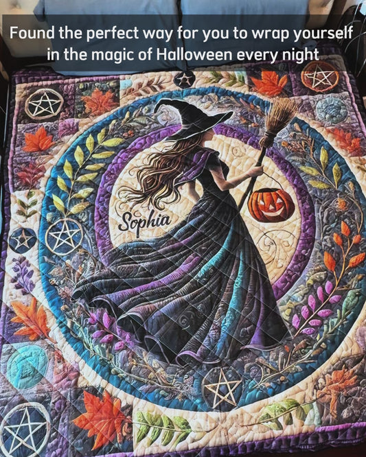 Beautiful Witch - Personalized Witch Quilt