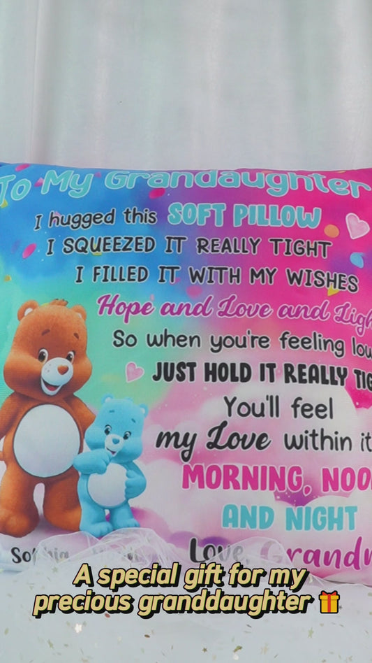À ma petite-fille - Coussin décoratif personnalisé pour ma petite-fille