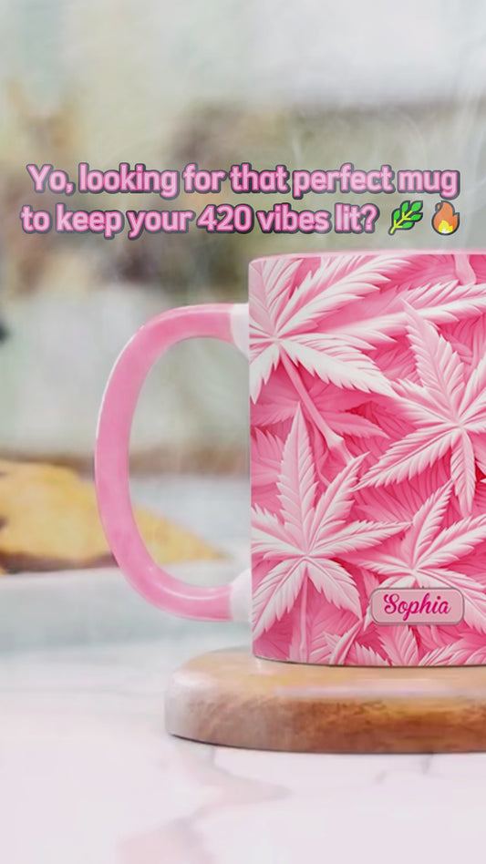 Mug personnalisé « 420 Vibes » avec motif cannabis