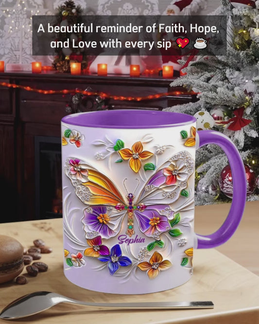 Faith Hope Love - Personalized Christian Accent Mug