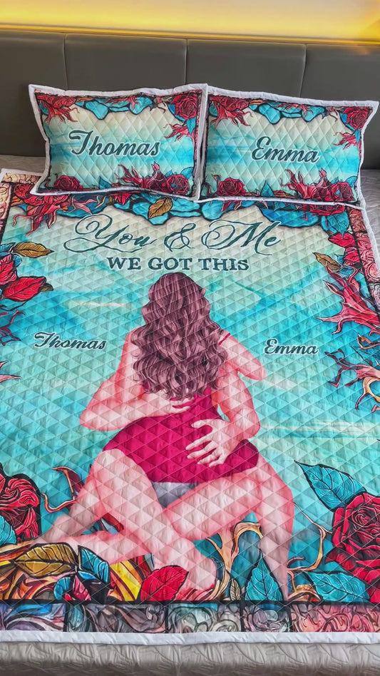 Toi et moi, on gère - Ensemble de courtepointes personnalisées pour couples