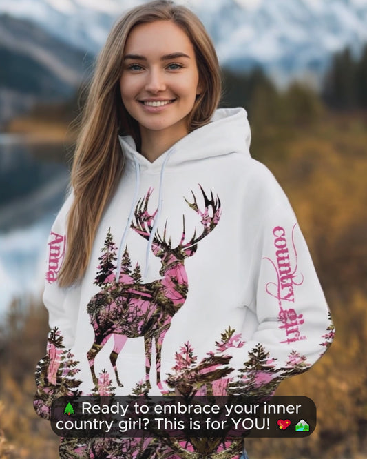 Fille de la campagne - Sweat à capuche et legging de chasse personnalisés