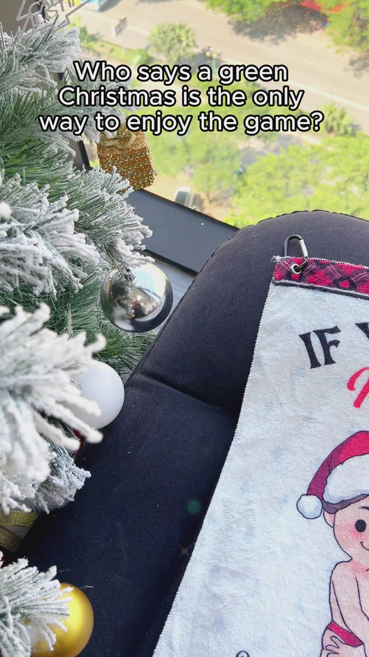 Un Noël blanc - Serviette de golf personnalisée pour couple