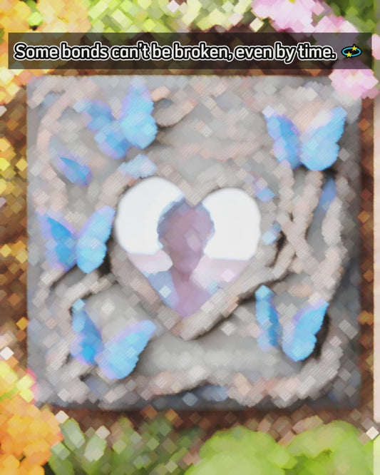 En souvenir de Papillon Bleu - Pierre commémorative carrée personnalisée